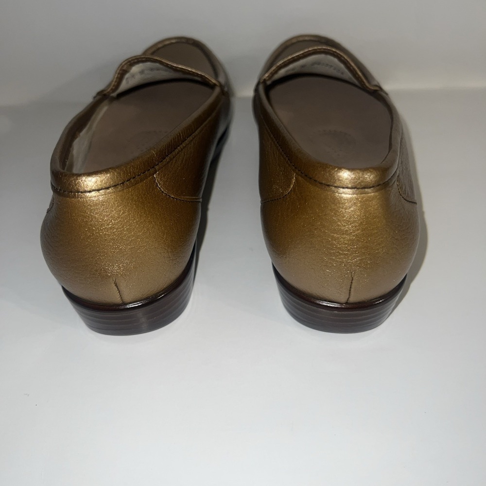 SAS Simplify Slip On Loafer Tripad Comfort Leather Flat Gold Size 7.5 - Picture 5 of 7
